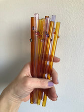 Load image into Gallery viewer, Art Glass Straws - Confetti Gem Straw