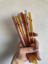Load image into Gallery viewer, Art Glass Straws - Confetti Gem Straw