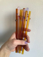Load image into Gallery viewer, Art Glass Straws - Confetti Gem Straw