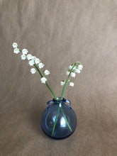 Load image into Gallery viewer, Sky blue mini hand blown glass Aryballos vase