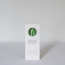 Load image into Gallery viewer, Bent Glass Straws - Emerald Green