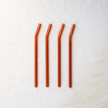Load image into Gallery viewer, Bent Glass Straws - Amber
