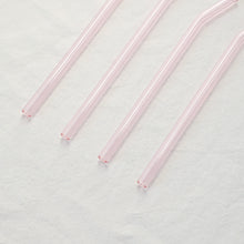 Load image into Gallery viewer, Bent Glass Straws - Sapphire Pink