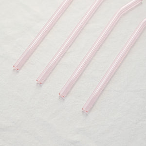 Bent Glass Straws - Sapphire Pink