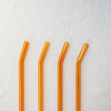 Load image into Gallery viewer, Bent Glass Straws - Topas Yellow