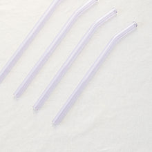 Load image into Gallery viewer, Bent Glass Straws - Lavender Purple