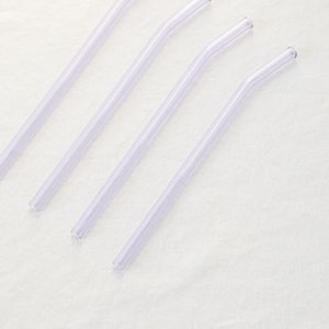 Bent Glass Straws - Lavender Purple
