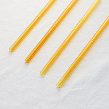 Load image into Gallery viewer, Glass Straws - Topaz Yellow