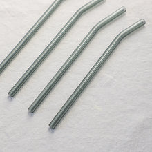 Load image into Gallery viewer, Bent Glass Straws - Smokey Grey
