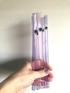 Art Glass Straws - Evil Eye Straws