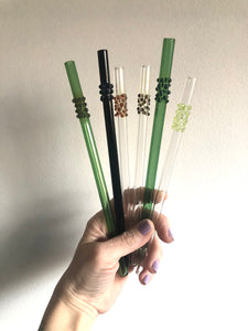 Art Glass Straws - Multi Dot Straws