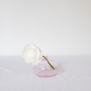 Hand Blown Glass Candle Holder - Sapphire Pink