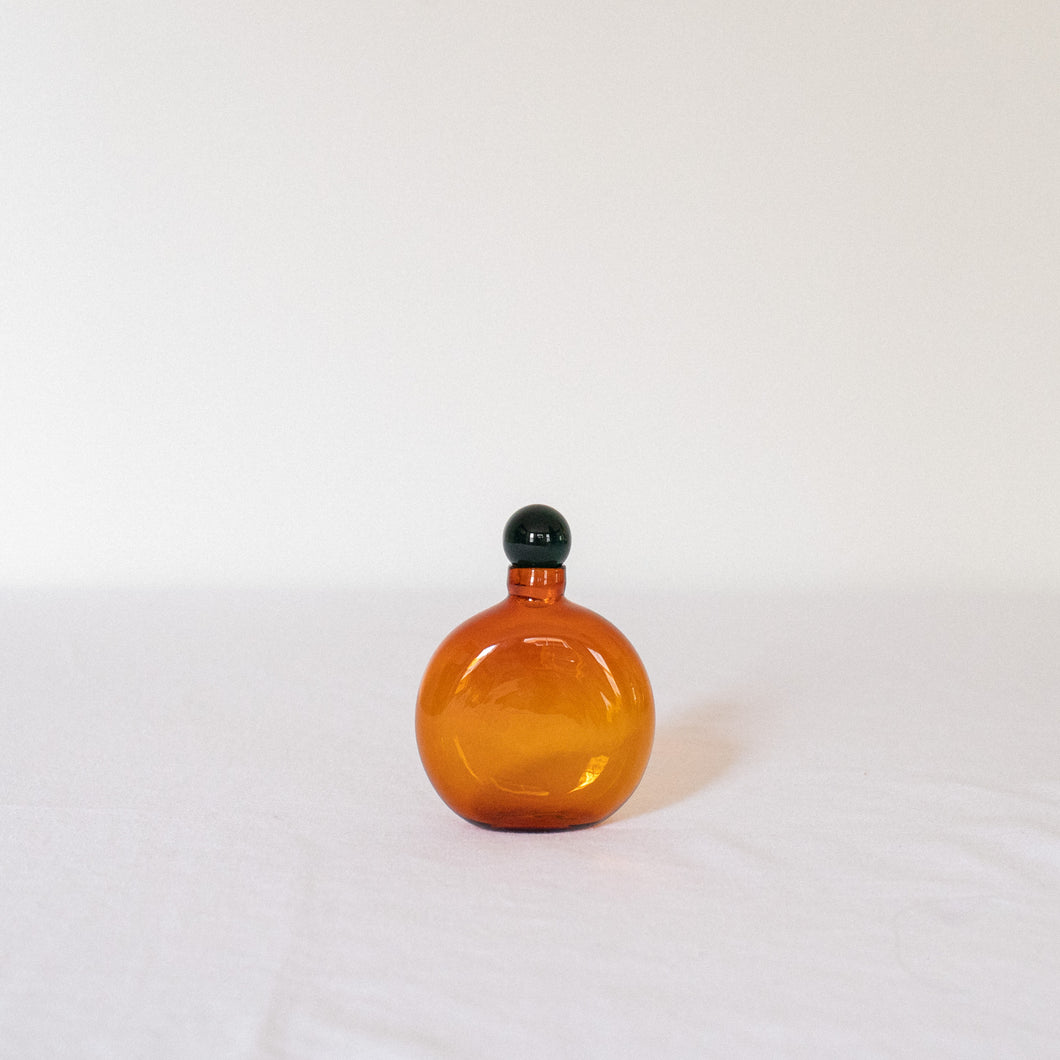 Glass Potion Bottle with Stopper - Amber