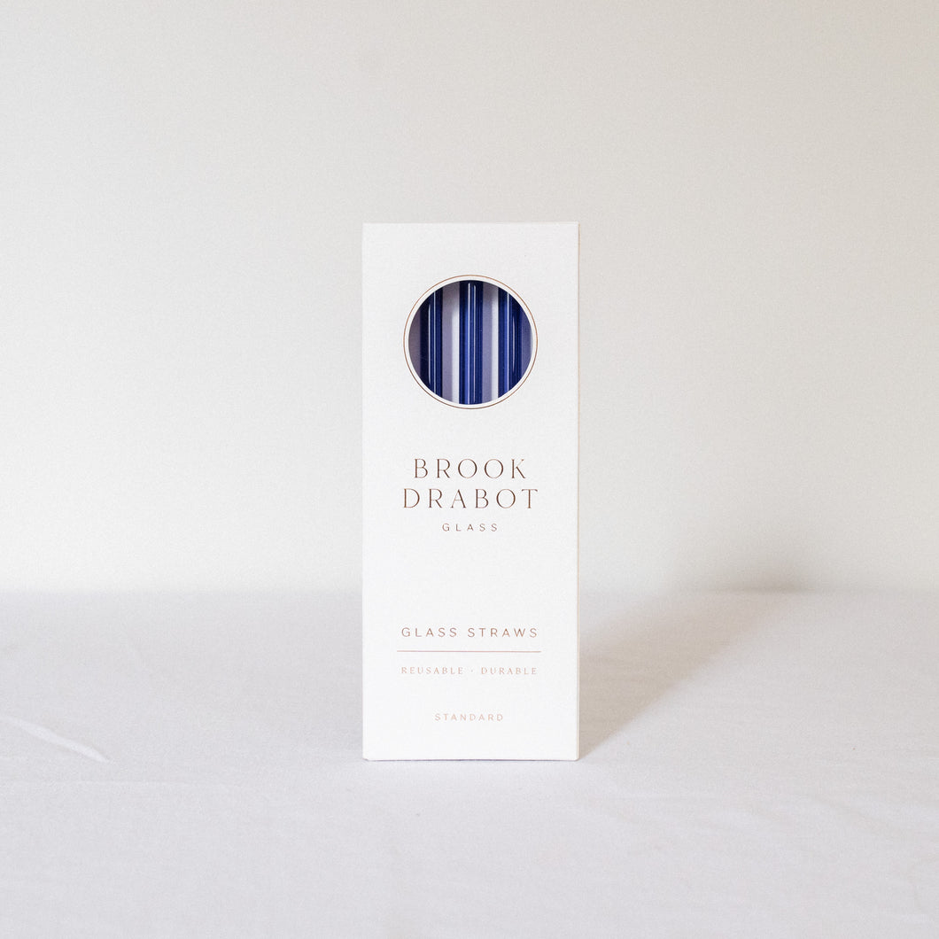 Glass Straws - Brilliant Blue