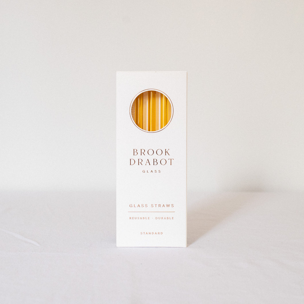 Glass Straws - Topaz Yellow
