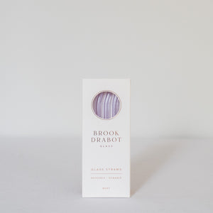 Bent Glass Straws - Lavender Purple