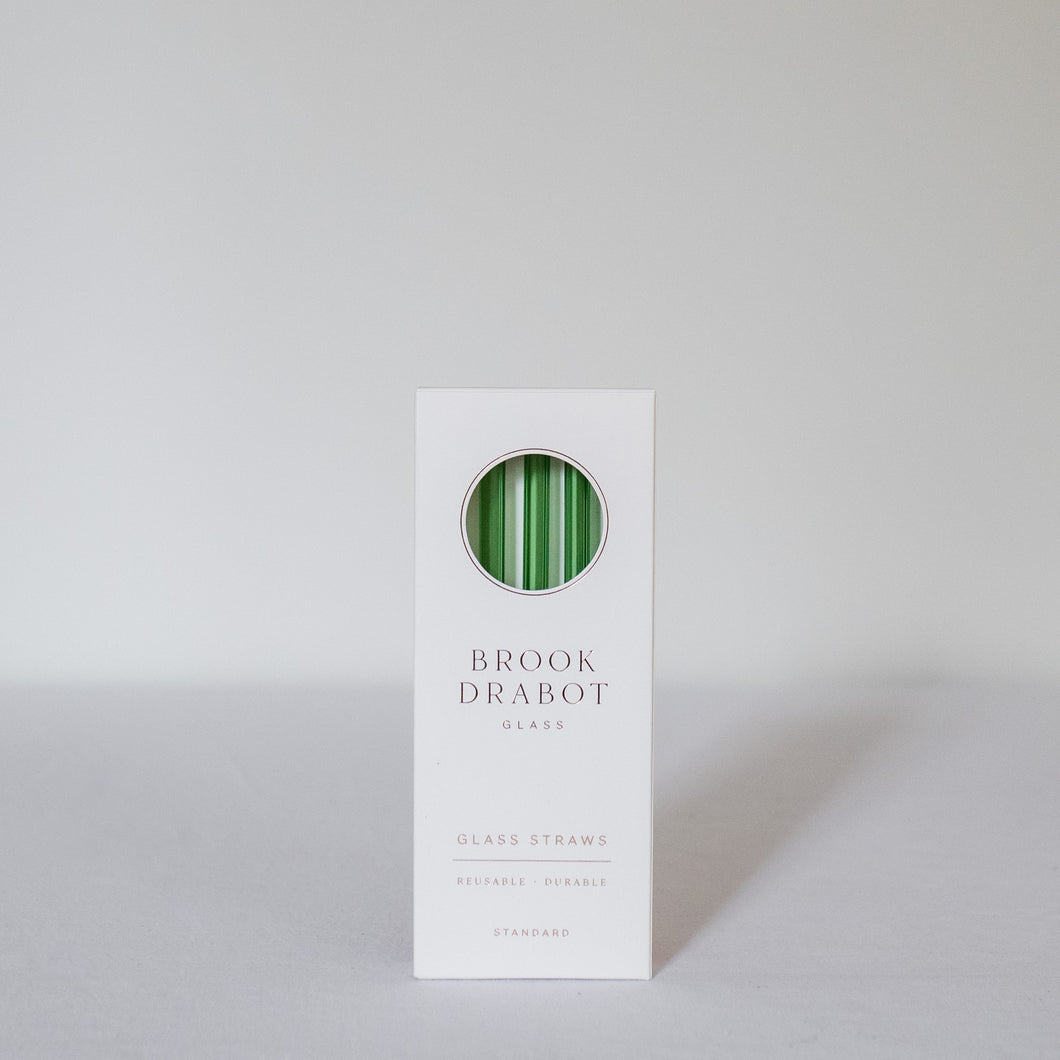 Glass Straws - Emerald Green