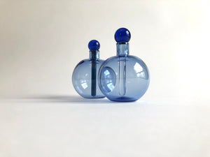 Glass Perfume Oil Bottle with Stopper Blue