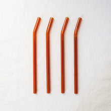 Load image into Gallery viewer, Bent Glass Straws - Amber

