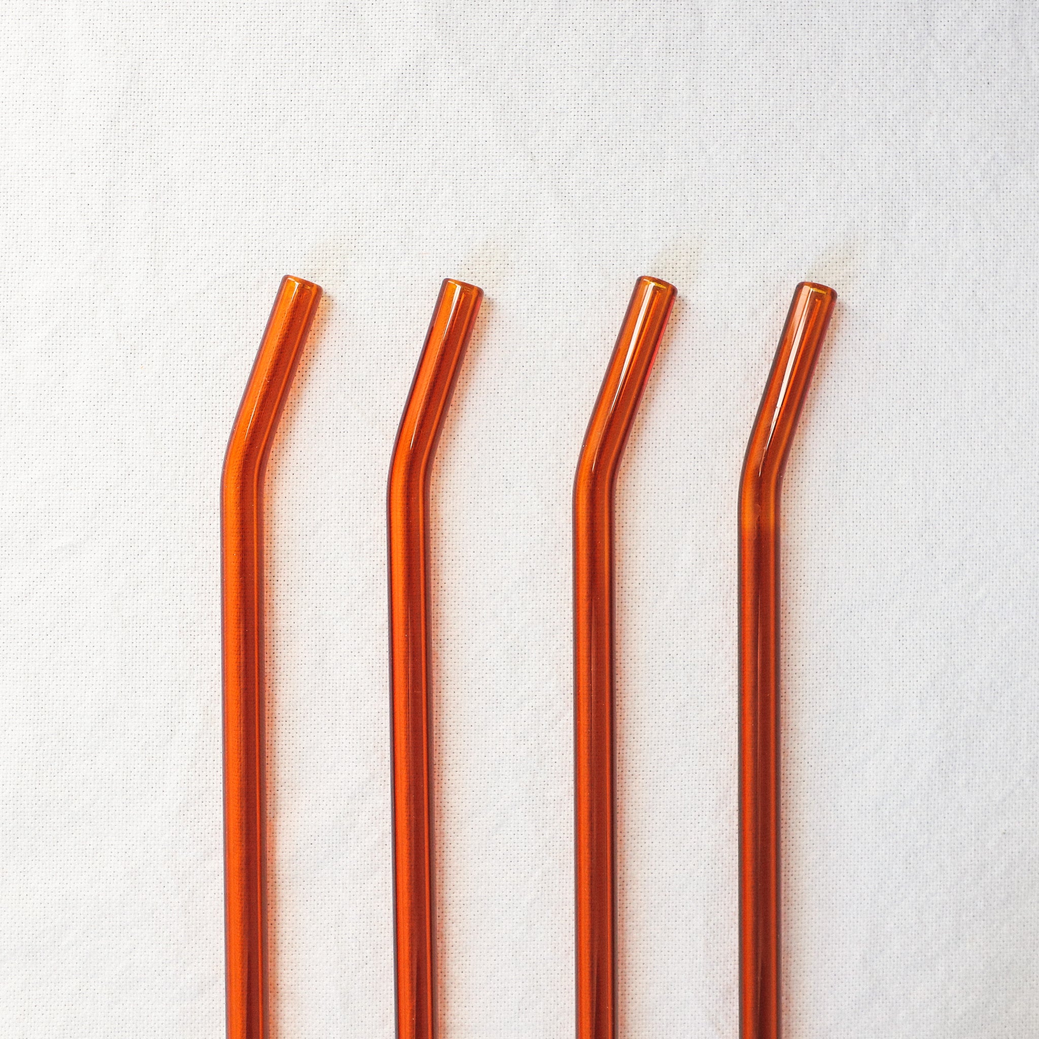 Straight Glass Straw Amber 14mm