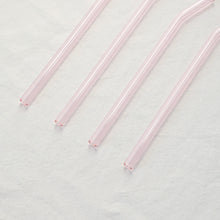 Load image into Gallery viewer, Bent Glass Straws - Sapphire Pink
