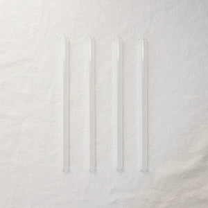 Wide Smoothie Glass Straws - Clear