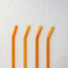 Load image into Gallery viewer, Bent Glass Straws - Topas Yellow
