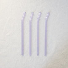 Load image into Gallery viewer, Bent Glass Straws - Lavender Purple
