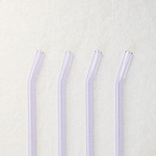 Load image into Gallery viewer, Bent Glass Straws - Lavender Purple
