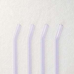 Bent Glass Straws - Lavender Purple