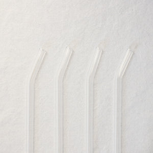 Bent Glass Straws - Clear