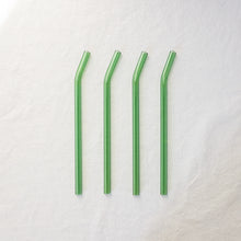 Load image into Gallery viewer, Bent Glass Straws - Emerald Green

