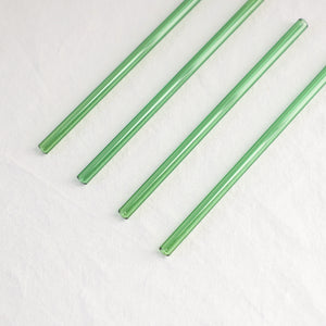 Glass Straws - Emerald Green