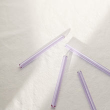 Load image into Gallery viewer, Glass Cocktail Straws - Lavender
