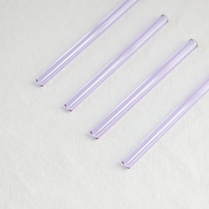 Glass Cocktail Straws - Lavender