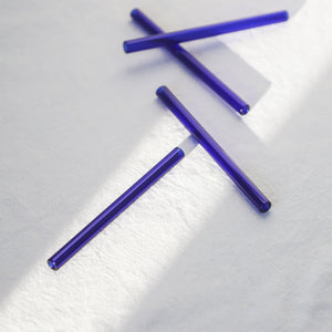 Glass Cocktail Straws - Brilliant Blue