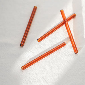 Glass Cocktail Straws - Amber