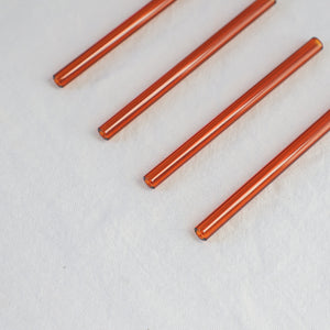 Glass Cocktail Straws - Amber